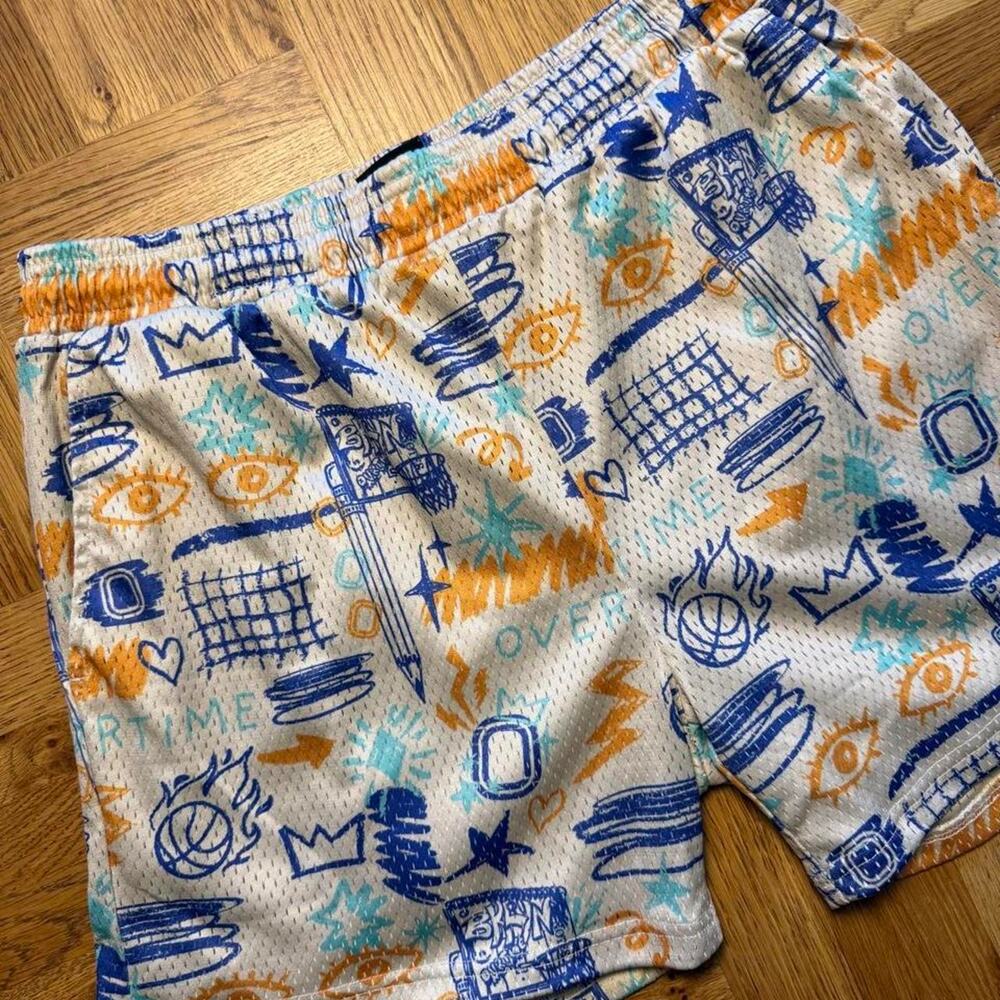 Overtime Basketball Graffiti Mesh Shorts Medium